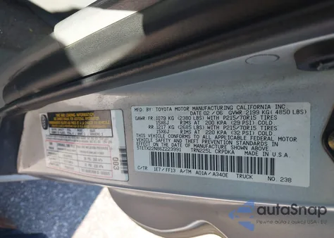 2006 Toyota Tacoma Access Cab из США, поврежденный, VIN 5TETX22N86Z223991